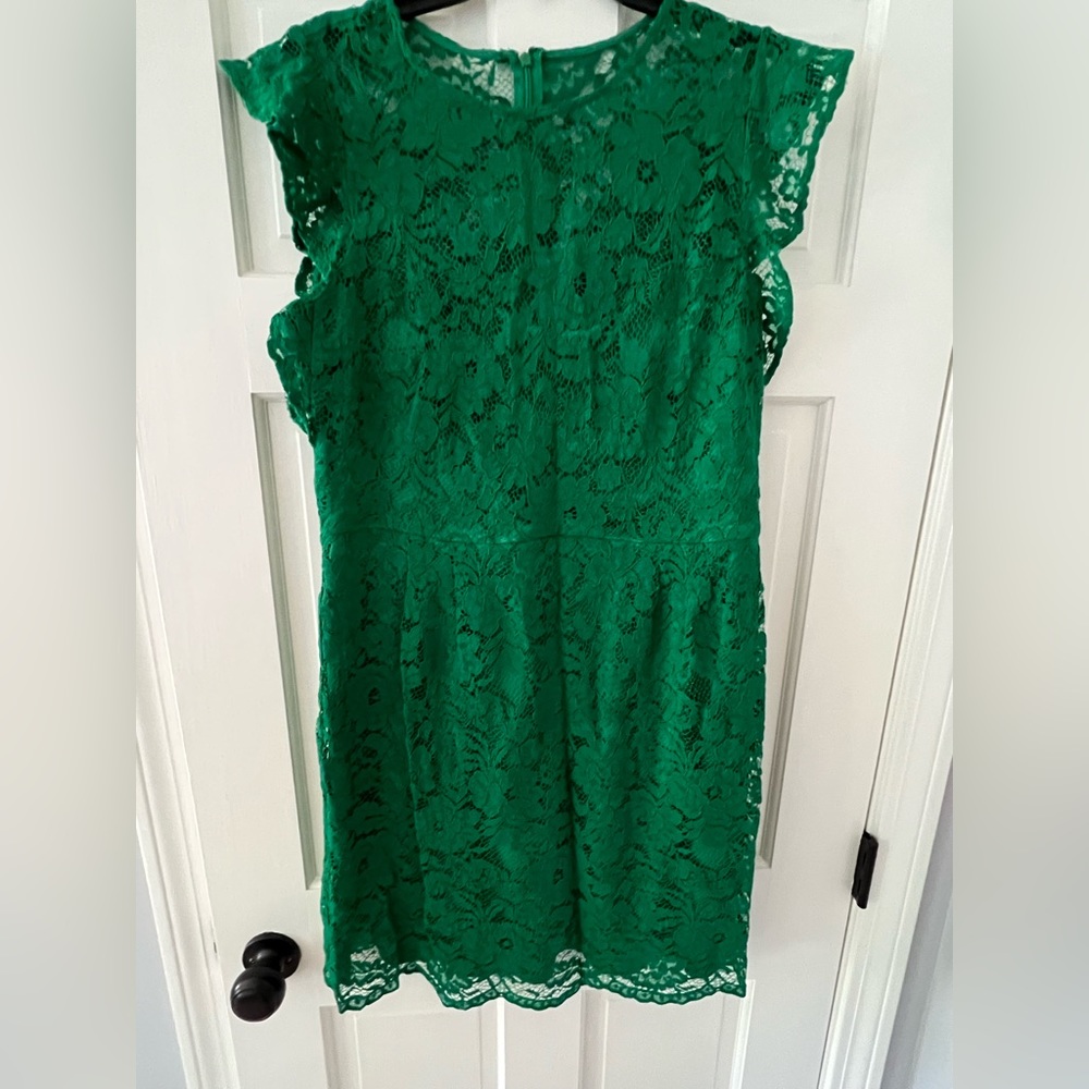 Lauren Ralph Lauren Green Lace Dress Size 12